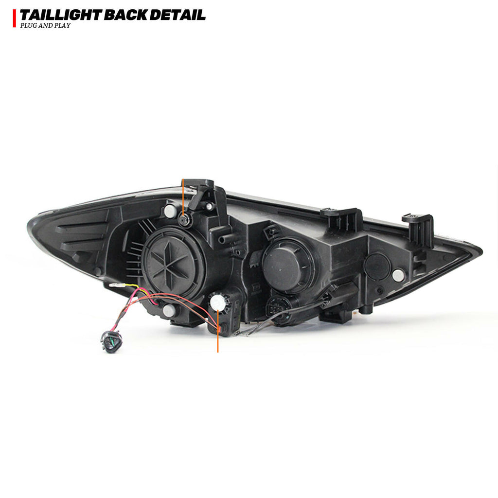 LED Headlights for Hyundai Elantra 2017 2018 Projector Front Lamps Pair Assembly