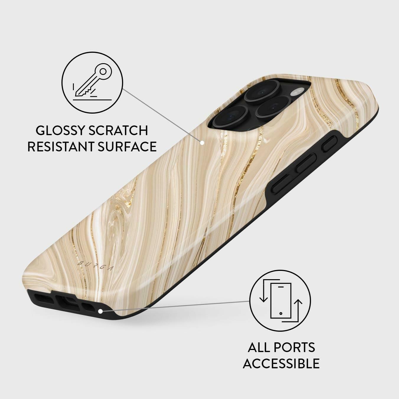BURGA Phone Case for iPhone 16 Pro - Cute, Trendy, Aesthetic, Designer Pattern,