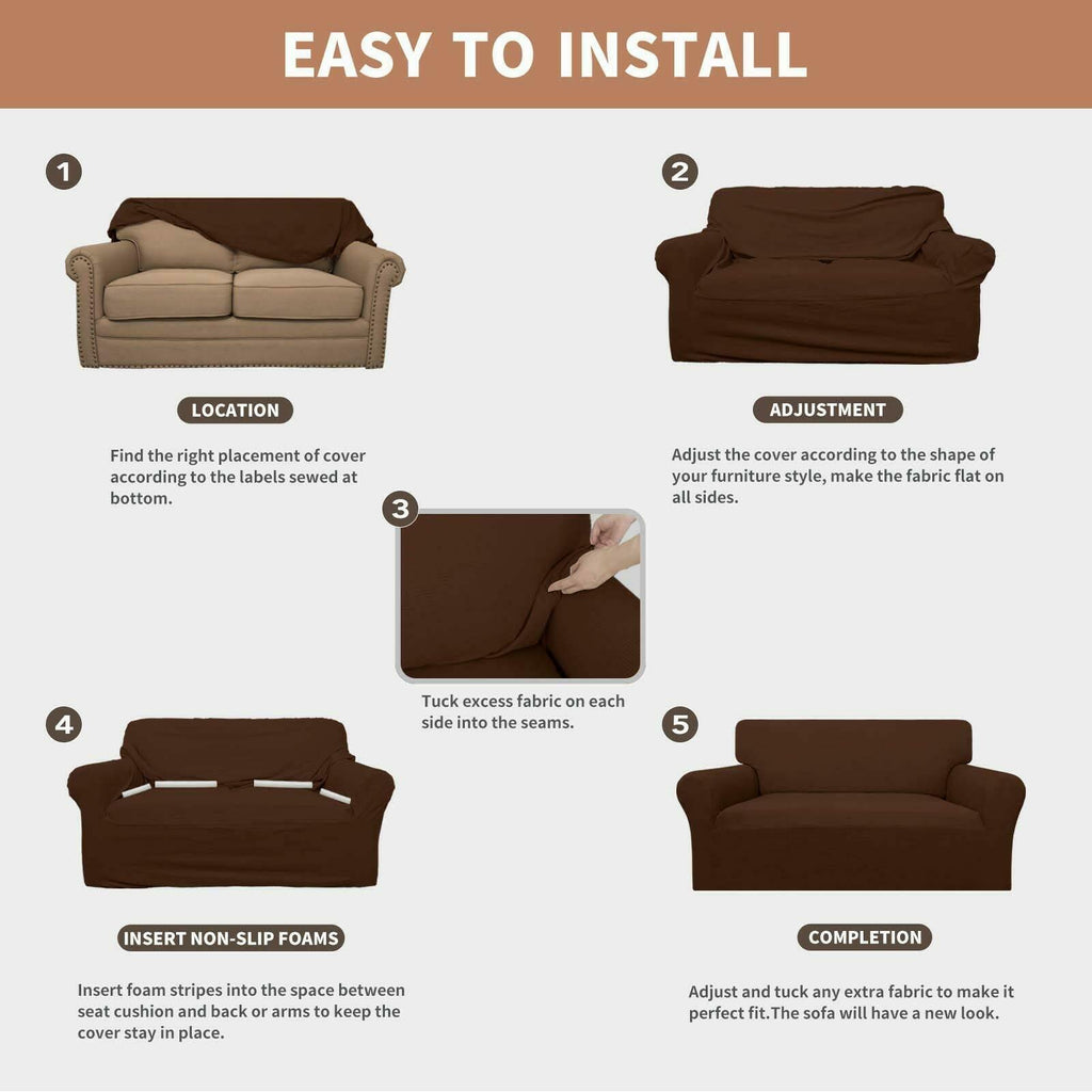Easy-Going 100% Waterproof Couch Cover, Dual Waterproof Sofa Cover, Stretch