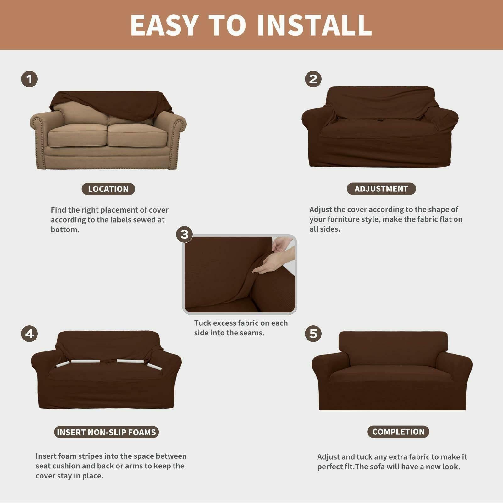 Easy-Going 100% Waterproof Couch Cover, Dual Waterproof Sofa Cover, Stretch