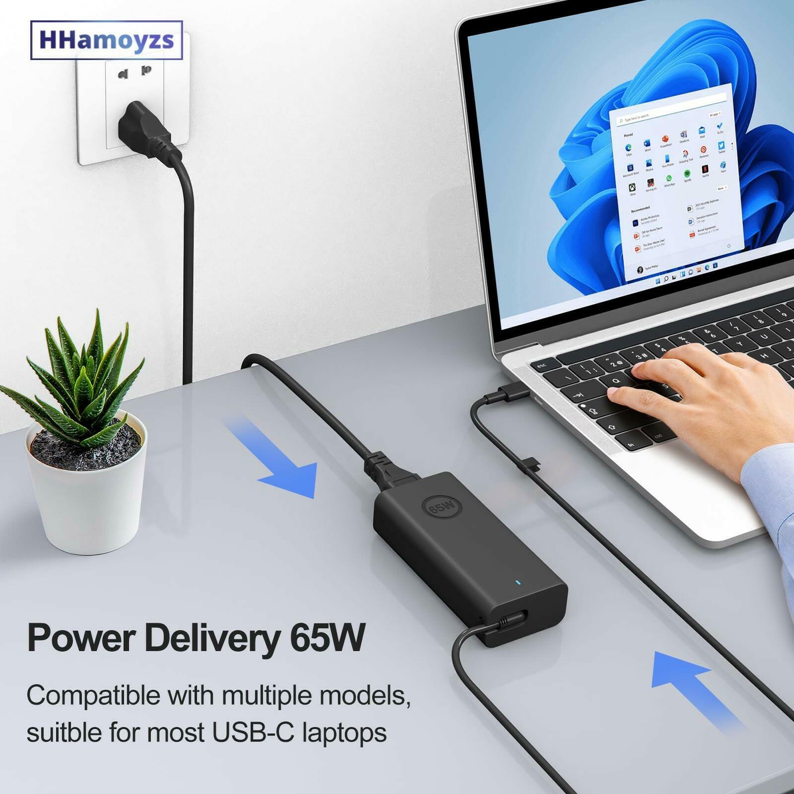 HHamoyzs 65W Laptop Charger USB C - Compatible with Dell Latitude