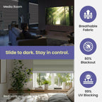 FOIRESOFT 37 in W 64 in H Standard Cordless Blackout Zebra Roller Shades and