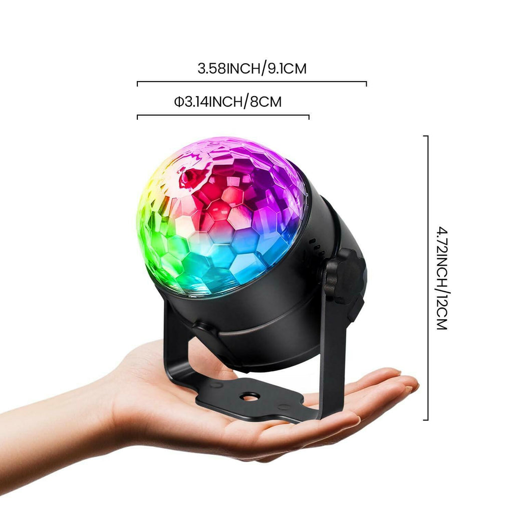 NEQUARE Disco Ball DJ Party Lights Sound Activated with Remote Control Strobe