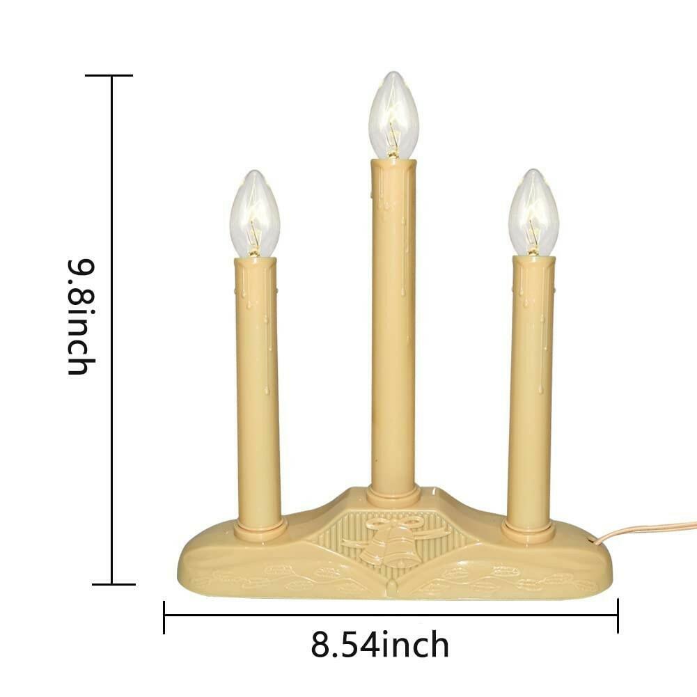 10 Count Pallerina 3 Light Christmas Window Candles, Electric Window Candles