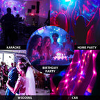 NEQUARE Disco Ball DJ Party Lights Sound Activated with Remote Control Strobe