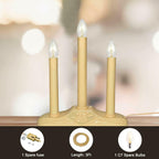 10 Count Pallerina 3 Light Christmas Window Candles, Electric Window Candles