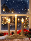 10 Count Pallerina 3 Light Christmas Window Candles, Electric Window Candles