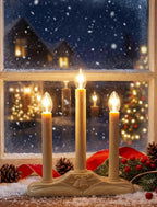 10 Count Pallerina 3 Light Christmas Window Candles, Electric Window Candles