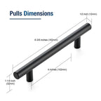 JOY DECOR 20 Pack 6-3/8 Inch Cabinet Pulls Kitchen Cabinet Handles with 4 Inch