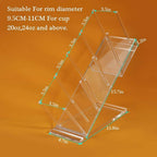 PAMISO Disposable Cups Holder, Large Acrylic Coffee Bar Organizer for 20oz,