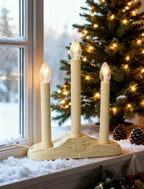 10 Count Pallerina 3 Light Christmas Window Candles, Electric Window Candles