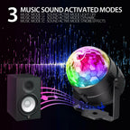 NEQUARE Disco Ball DJ Party Lights Sound Activated with Remote Control Strobe