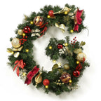 Valery Madelyn 6 Feet Pre-Lit Christmas Garland with Lights for Mantle, Lighted