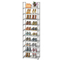 OYREL 10-Tier Metal Shoe Rack, Narrow Shoe Rack Organizer, Sturdy Shoe Shelf for