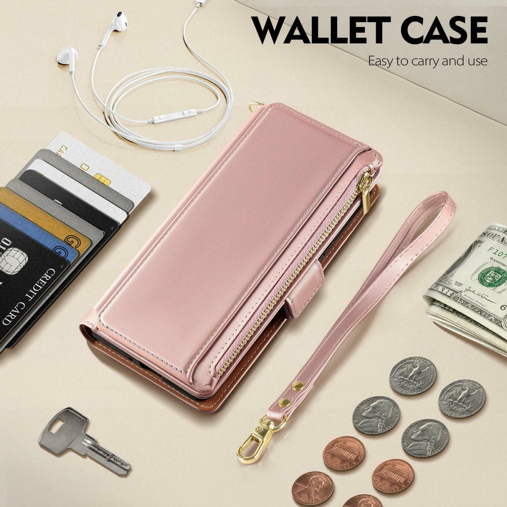 Antsturdy Compatible with Samsung Galaxy S25 Plus Wallet Case with Card