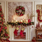 Valery Madelyn 6 Feet Pre-Lit Christmas Garland with Lights for Mantle, Lighted