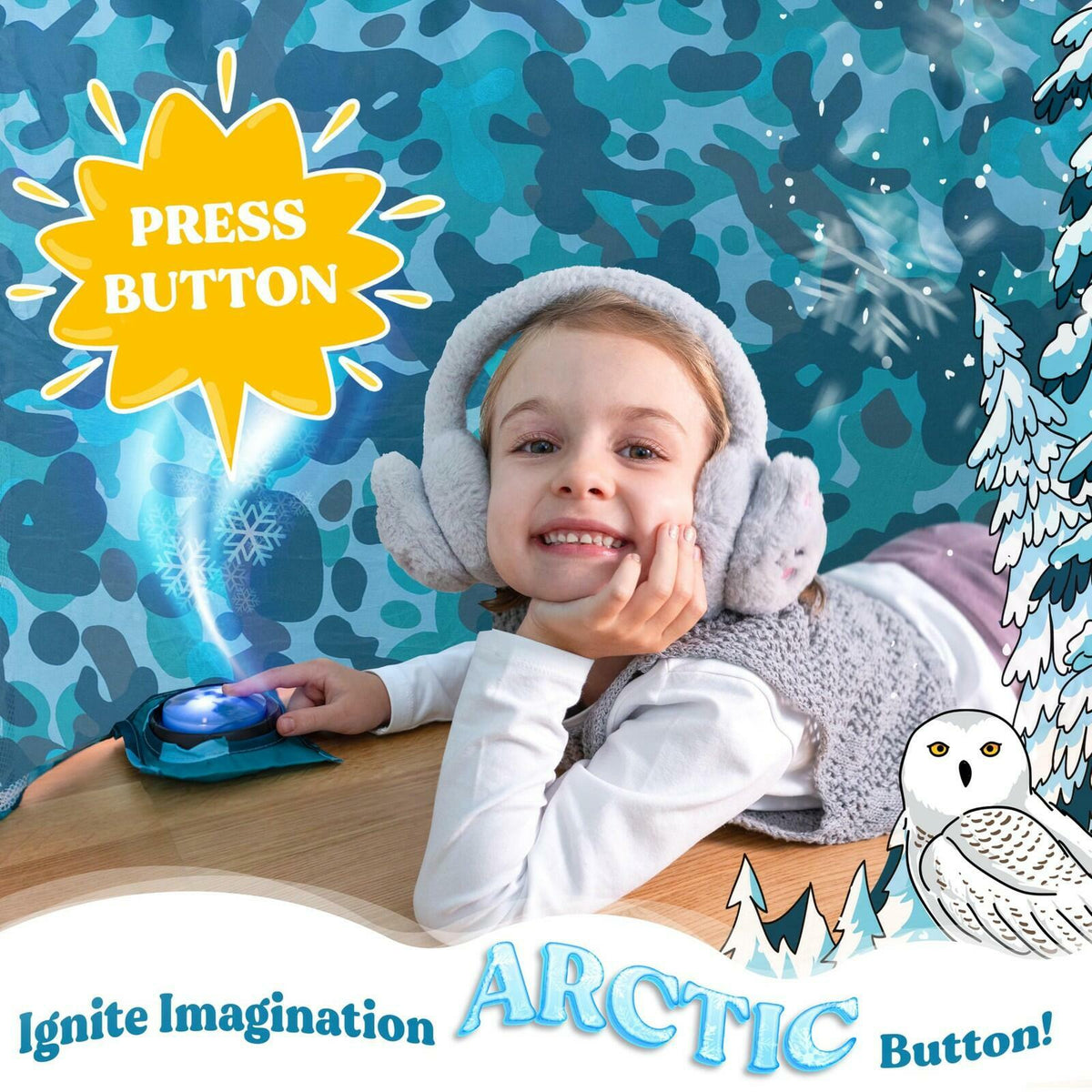 OPEN BOX - W&O Arctic Camo Aerodome with LED Lights & Sound – Inflates in