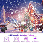 Christmas Projector Lights Outdoor, GUSODOR Dynamic Snowflake Projector IP65