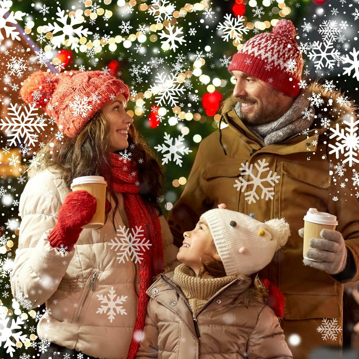 Christmas Projector Lights Outdoor, GUSODOR Dynamic Snowflake Projector IP65