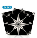 Black White Star Tile Stickers Kitchen Backsplash Peel & Stick Decals