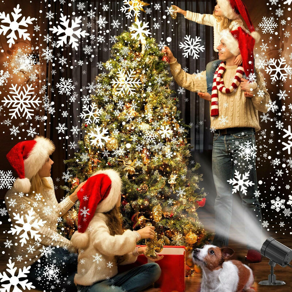 Christmas Projector Lights Outdoor, GUSODOR Dynamic Snowflake Projector IP65