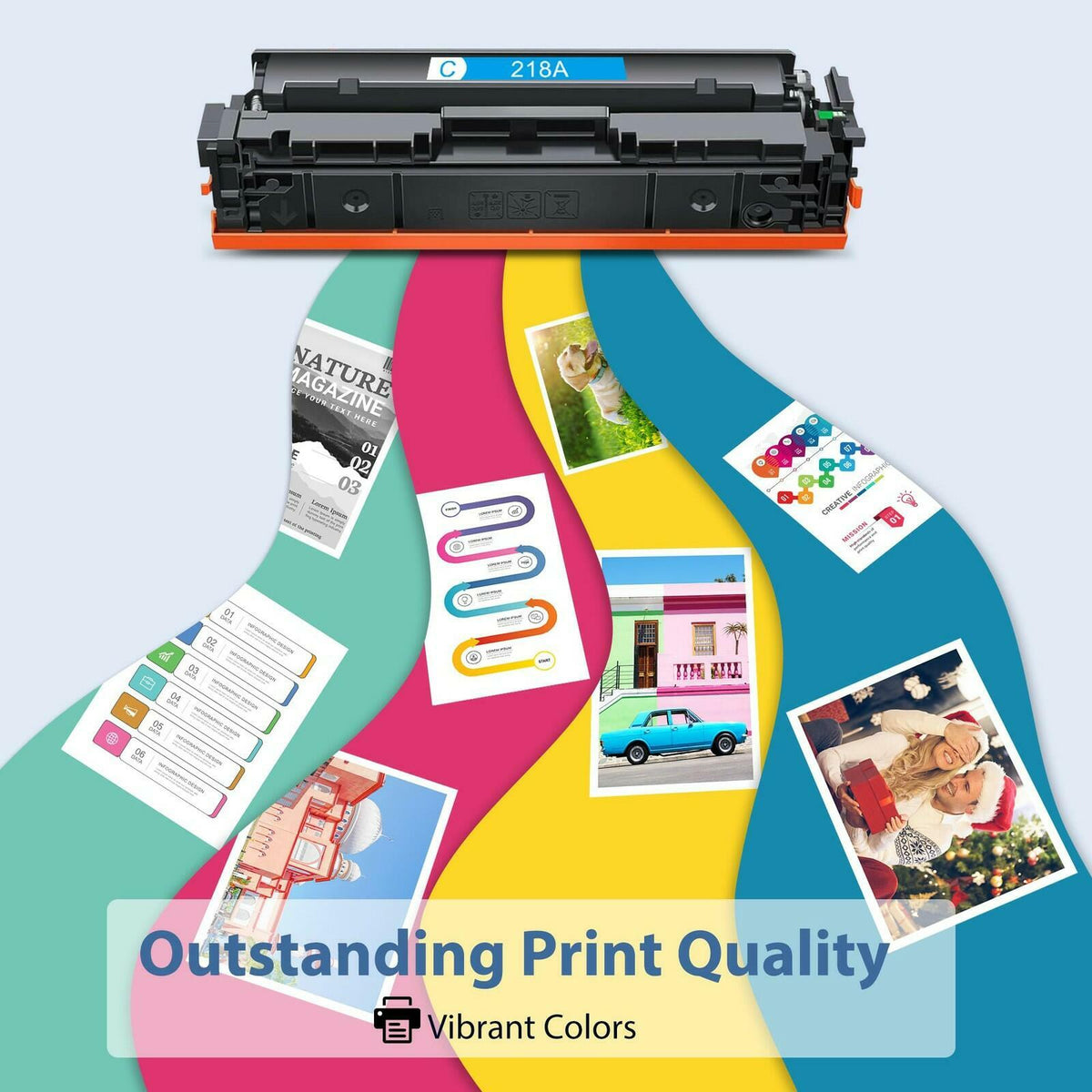 Aililiya 218A Toner Cartridges 4 Pack 3201dw MFP 3301fdw Toner Compatible for