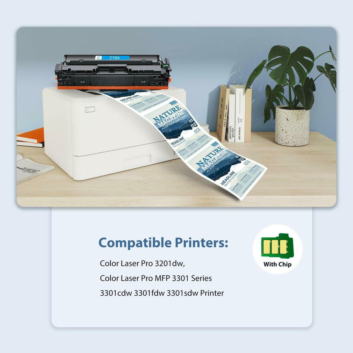 Aililiya 218A Toner Cartridges 4 Pack 3201dw MFP 3301fdw Toner Compatible for