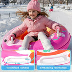 Kids Snow Tube Sleds 3 Pack, 36" Inflatable Snow Sled, Heavy Duty PVC Sledding