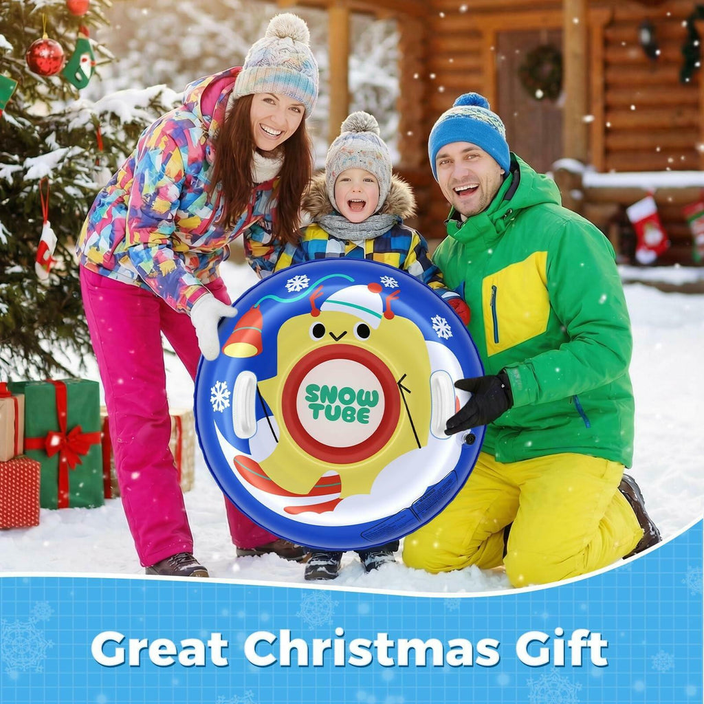 Kids Snow Tube Sleds 3 Pack, 36" Inflatable Snow Sled, Heavy Duty PVC Sledding