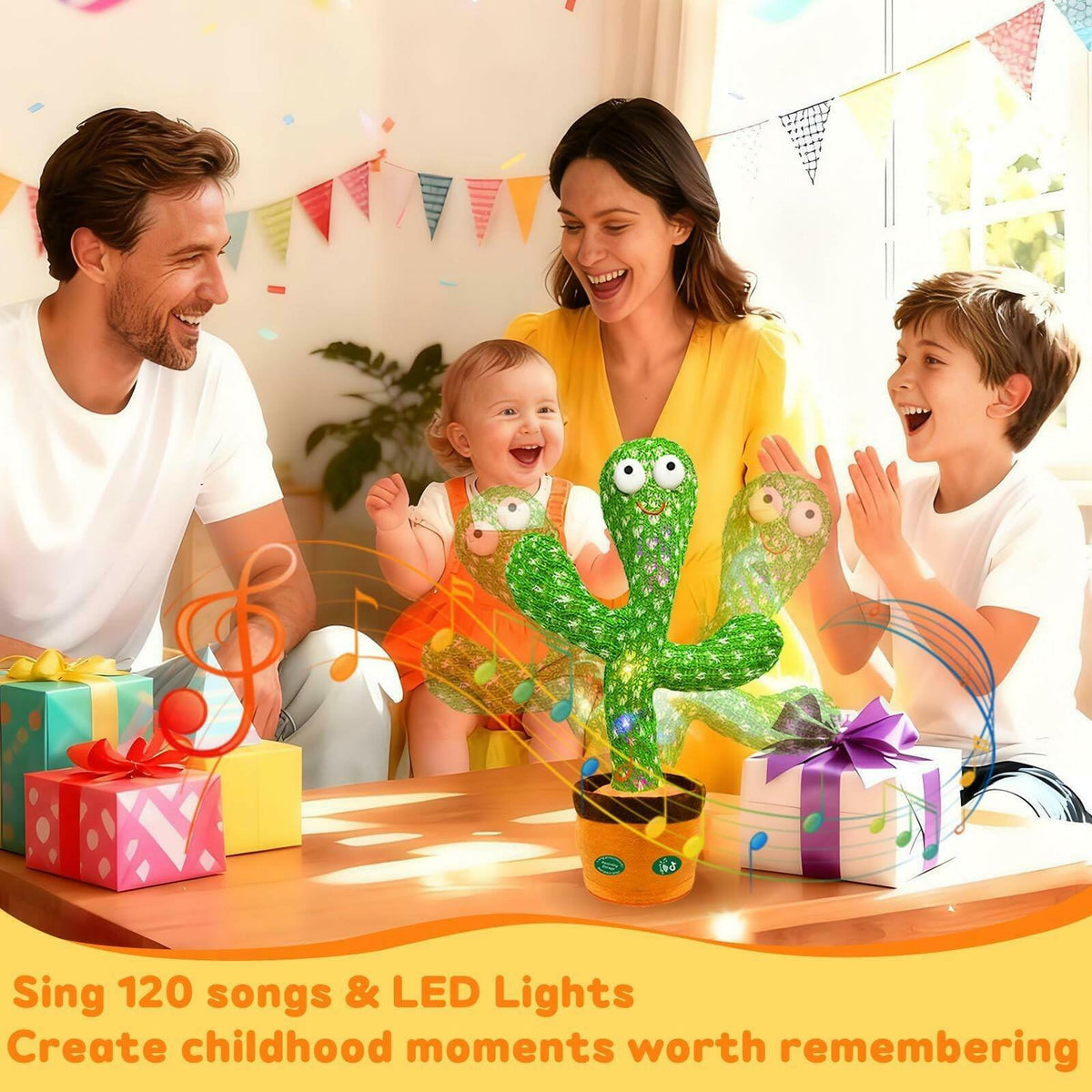 Interactive Baby Toys Dancing Talking Cactus Toy,Funny Gift for Infant 6-18