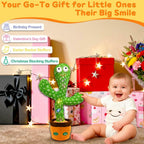 Interactive Baby Toys Dancing Talking Cactus Toy,Funny Gift for Infant 6-18