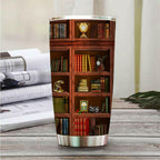 Book Tumbler Library Travel Mug Bookish Gifts For Book Lovers Women Librarian -