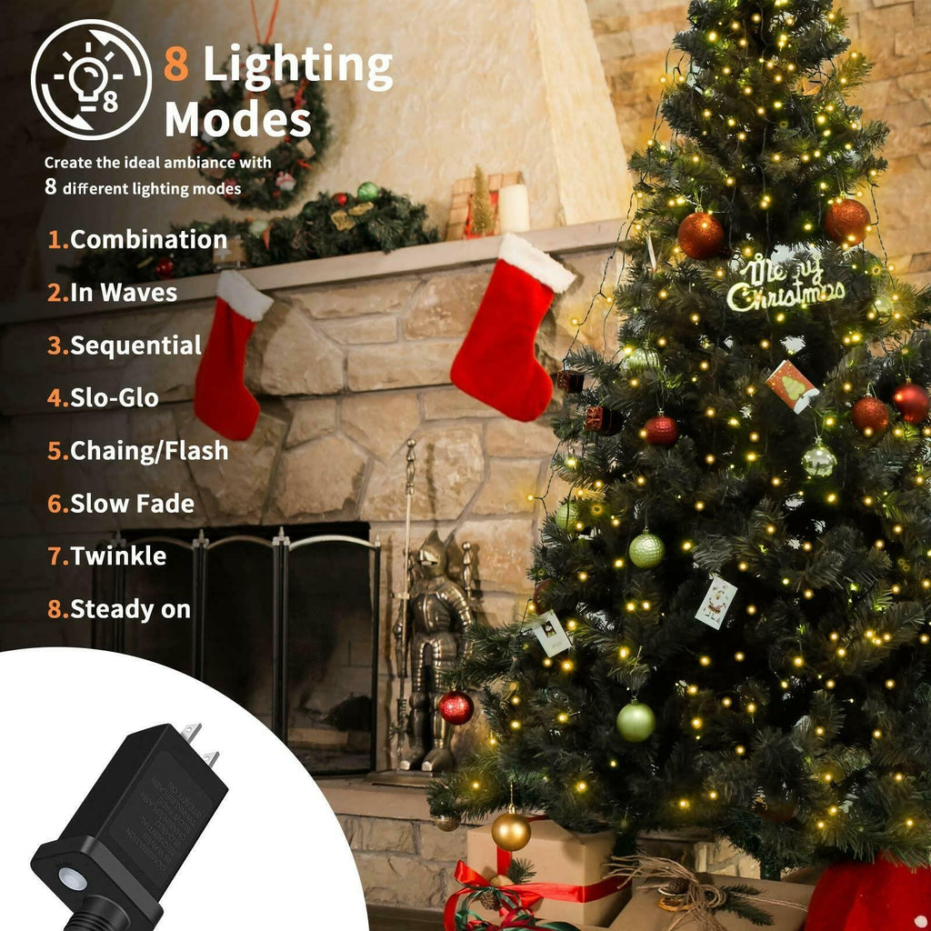BOLWEO Christmas Tree Lights, 280LED Christmas Lights for Tree 8 Modesfor