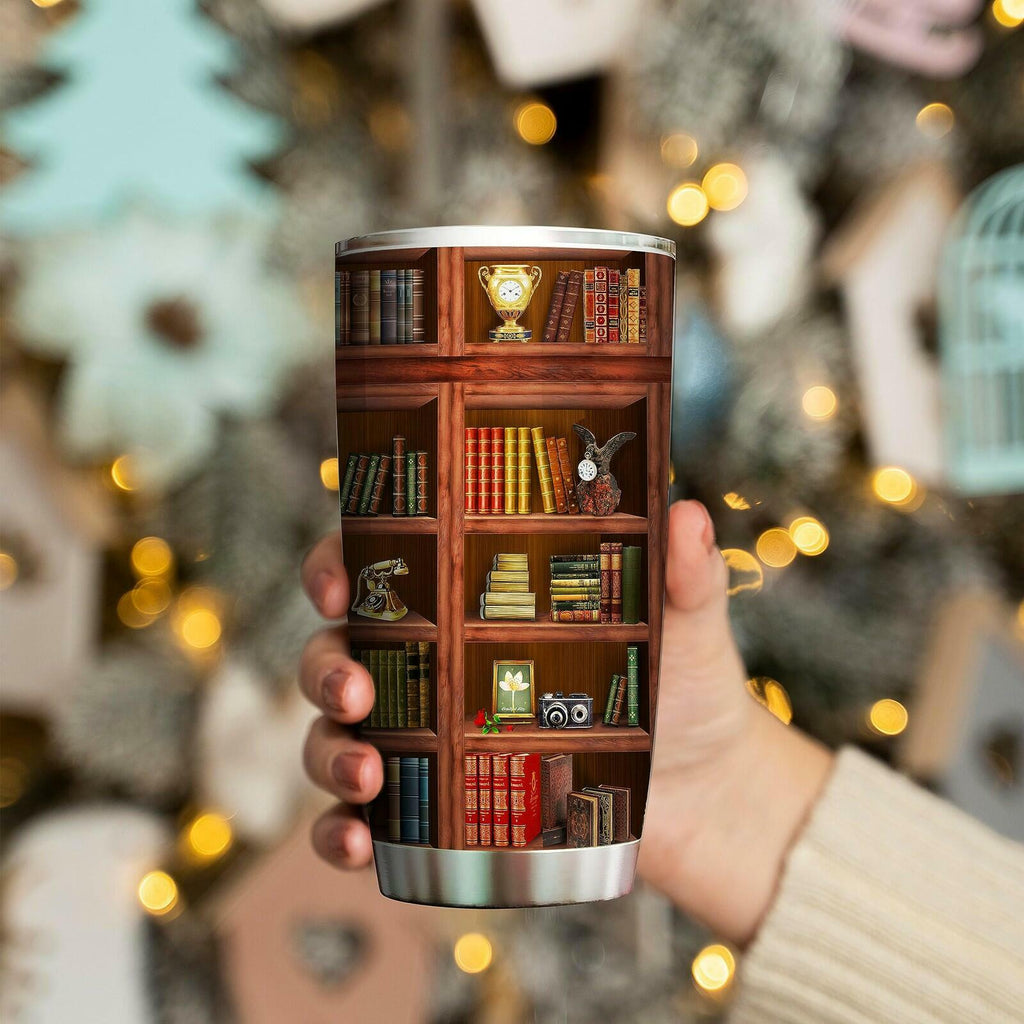 Book Tumbler Library Travel Mug Bookish Gifts For Book Lovers Women Librarian -