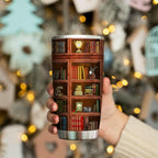 Book Tumbler Library Travel Mug Bookish Gifts For Book Lovers Women Librarian -
