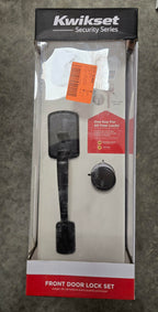 Kwikset Henley Single Cylinder Door Handleset Round Knob SmartKey Black