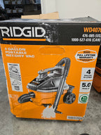 Ridgid WD4070 4 Gallon Portable Vacuum