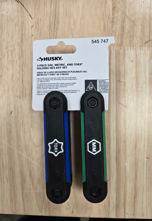 Husky SAE/Metric Folding Hex Key Set With Bonus Torx Set (2-Piece)