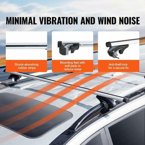 VEVOR Aluminum Roof Rack Cross Bars Fit Raised Side Rail