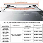 VEVOR Aluminum Roof Rack Cross Bars Fit Raised Side Rail