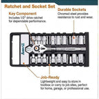 Anvil 17-Piece 1/2 in. Drive Ratchet and Socket Set