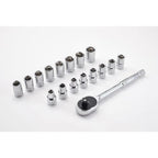 Anvil 17-Piece 1/2 in. Drive Ratchet and Socket Set