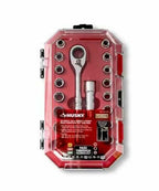 Husky 3/8 in. Drive 6-Point Pass-Thru Ratchet and Socket Set (35-Piece)