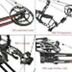 Compound Bow, 40-65lb Adjustable Draw Weight, Short-Axis Design