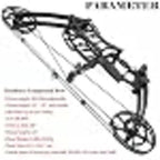 Compound Bow, 40-65lb Adjustable Draw Weight, Short-Axis Design