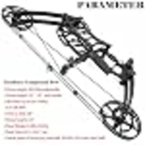 Compound Bow, 40-65lb Adjustable Draw Weight, Short-Axis Design